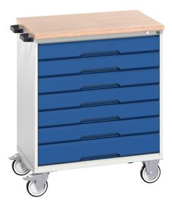 Verso 800 x 550 x 980 Mobile 7 Drawer Multiplex Work Top Bott Verso Mobile  Drawer Cupboard  Tool Trolleys and Tool Butlers 23/16927007.11 Verso 800 x 550 x 980 Mobile Cab 7D M.jpg